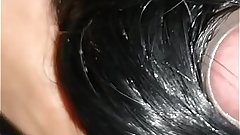 Hairplay hairjob hair fuck bun fuck. I fucked her hair very hard