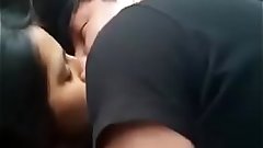 Indian college couples sex in public car
