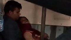 Honeymoon desi couple in train
